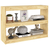 NNEVL Book Cabinet Room Divider 100x30x71.5 cm Pinewood