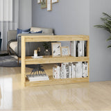 NNEVL Book Cabinet Room Divider 100x30x71.5 cm Pinewood