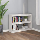 NNEVL Book Cabinet Room Divider White 100x30x71.5 cm Pinewood