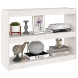 NNEVL Book Cabinet Room Divider White 100x30x71.5 cm Pinewood