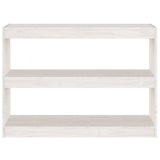 NNEVL Book Cabinet Room Divider White 100x30x71.5 cm Pinewood