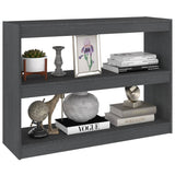 NNEVL Book Cabinet Room Divider Grey 100x30x71.5 cm Pinewood