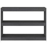 NNEVL Book Cabinet Room Divider Grey 100x30x71.5 cm Pinewood