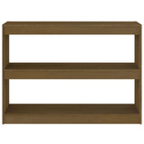 NNEVL Book Cabinet Room Divider Honey Brown 100x30x71.5 cm Pinewood