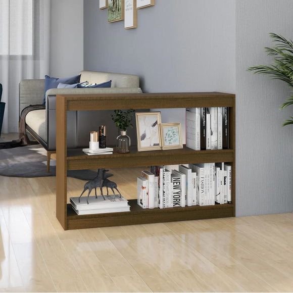 NNEVL Book Cabinet Room Divider Honey Brown 100x30x71.5 cm Pinewood