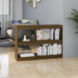 NNEVL Book Cabinet Room Divider Honey Brown 100x30x71.5 cm Pinewood