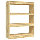 NNEVL Book Cabinet/Room Divider 100x30x103 cm Solid Pinewood