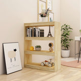 NNEVL Book Cabinet/Room Divider 100x30x103 cm Solid Pinewood
