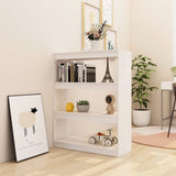 NNEVL Book Cabinet/Room Divider White 100x30x103 cm Solid Pinewood
