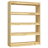 NNEVL Book Cabinet/Room Divider 100x30x135.5 cm Solid Pinewood