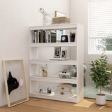 NNEVL Book Cabinet/Room Divider White 100x30x135.5 cm Solid Pinewood