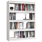 NNEVL Book Cabinet/Room Divider White 100x30x135.5 cm Solid Pinewood