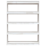 NNEVL Book Cabinet/Room Divider White 100x30x135.5 cm Solid Pinewood