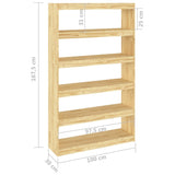 NNEVL Book Cabinet/Room Divider 100x30x167.5 cm Solid Pinewood