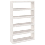 NNEVL Book Cabinet/Room Divider White 100x30x167.5 cm Solid Pinewood