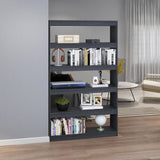 NNEVL Book Cabinet/Room Divider Grey 100x30x167.5 cm Solid Pinewood