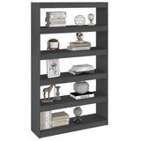 NNEVL Book Cabinet/Room Divider Grey 100x30x167.5 cm Solid Pinewood