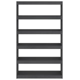 NNEVL Book Cabinet/Room Divider Grey 100x30x167.5 cm Solid Pinewood