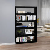 NNEVL Book Cabinet/Room Divider Black 100x30x167.5 cm Solid Pinewood