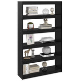 NNEVL Book Cabinet/Room Divider Black 100x30x167.5 cm Solid Pinewood