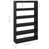 NNEVL Book Cabinet/Room Divider Black 100x30x167.5 cm Solid Pinewood
