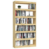 NNEVL Book Cabinet/Room Divider 100x30x200 cm Solid Pinewood