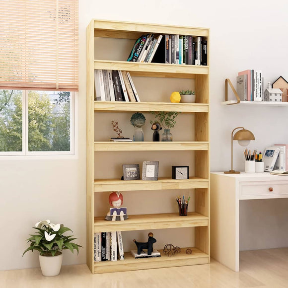 NNEVL Book Cabinet/Room Divider 100x30x200 cm Solid Pinewood