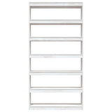 NNEVL Book Cabinet/Room Divider White 100x30x200 cm Solid Pinewood