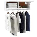 NNEVL Wardrobe White 100x32.5x35 cm Chipboard