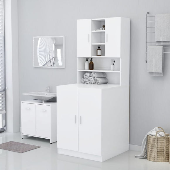 NNEVL Washing Machine Cabinet White 71x71.5x91.5 cm