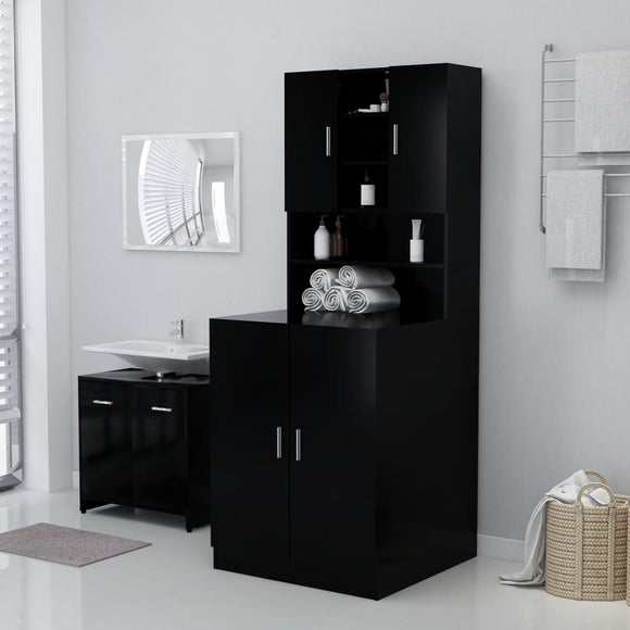 NNEVL Washing Machine Cabinet Black 71x71.5x91.5 cm