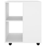 NNEVL Rolling Cabinet White 60x53x72 cm Chipboard