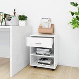 NNEVL Rolling Cabinet White 46x36x59 cm Chipboard