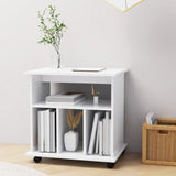 NNEVL Rolling Cabinet White 60x45x60 cm Chipboard