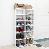 NNEVL Shoe Cabinets 2 pcs White 25x27x102 cm Chipboard
