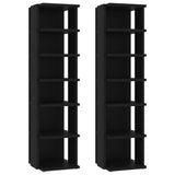 NNEVL Shoe Cabinets 2 pcs Black 25x27x102 cm