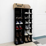 NNEVL Shoe Cabinets 2 pcs Black 25x27x102 cm