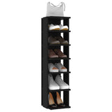 NNEVL Shoe Cabinets 2 pcs Black 25x27x102 cm