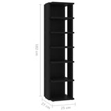 NNEVL Shoe Cabinets 2 pcs Black 25x27x102 cm