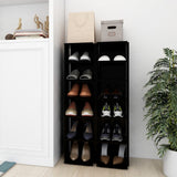 NNEVL Shoe Cabinets 2 pcs Black 25x27x102 cm