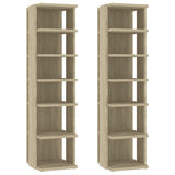 NNEVL Shoe Cabinets 2 pcs Sonoma Oak 25x27x102 cm