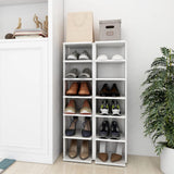 NNEVL Shoe Cabinets 2 pcs High Gloss White 25x27x102 cm