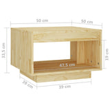 NNEVL Coffee Table 50x50x33.5 cm Solid Pinewood