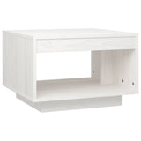 NNEVL Coffee Table White 50x50x33.5 cm Solid Pinewood