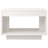 NNEVL Coffee Table White 50x50x33.5 cm Solid Pinewood
