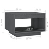 NNEVL Coffee Table Grey 50x50x33.5 cm Solid Pinewood