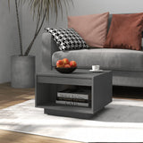 NNEVL Coffee Table Grey 50x50x33.5 cm Solid Pinewood