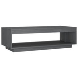 NNEVL Coffee Table Grey 110x50x33.5 cm Solid Pinewood