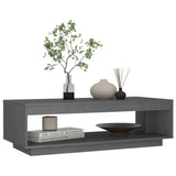 NNEVL Coffee Table Grey 110x50x33.5 cm Solid Pinewood