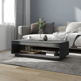 NNEVL Coffee Table Grey 110x50x33.5 cm Solid Pinewood